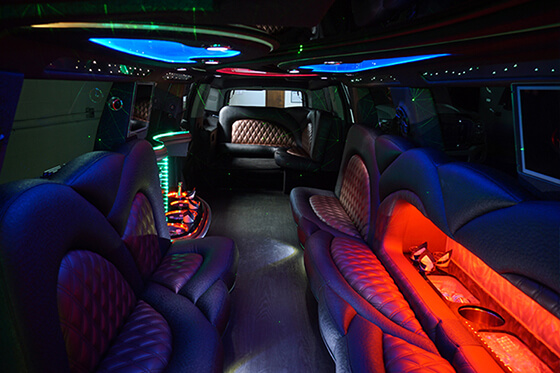 led lighting on the limo