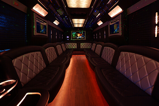 harwood floor on the bus