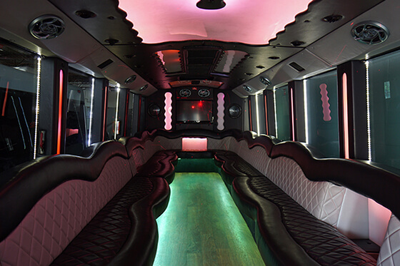 bus with leather seating